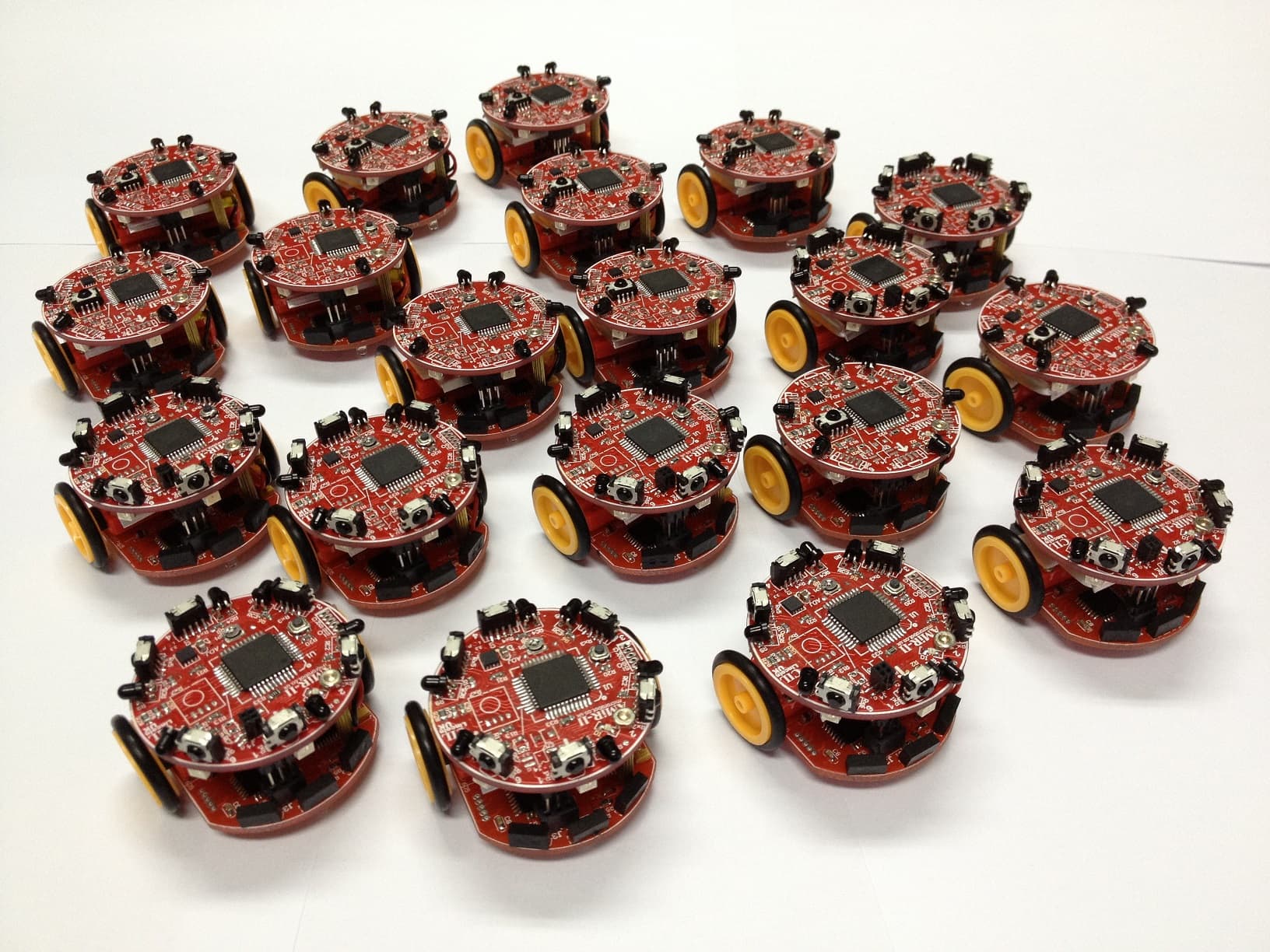A group of Colias research robots. Reference photo; these are not ECITON-R hardware.